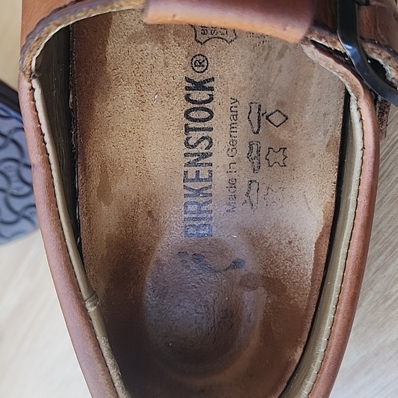 Birkenstock Virginia Brown Leather Shoes with CutoutsMade in Germany Size L8 M6 - Picture 10 of 12
